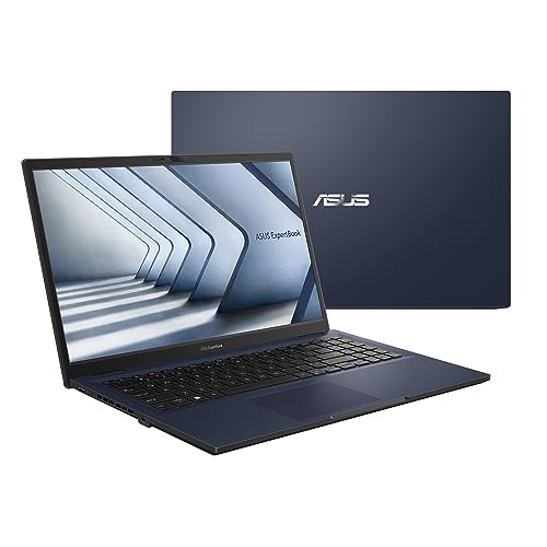 ASUS ExpertBook B1 15.6” Business Laptop, Intel Core i7-1255U Processor, 16GB RAM, 512GB SSD, WiFi 6, Windows 11 Pro, B1502CBA-XS74