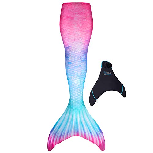 Fin Fun Limited Edition Mermaid Tail for Swimming for Girls and Kids with Monofin, 06, Fiji Fantasy