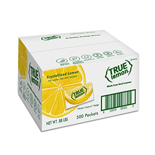 True Lemon Water Enhancer Packets - Sugar-Free, 0 Calorie Drink Mix with Real Lemon Flavor (Bulk Pack of 500)