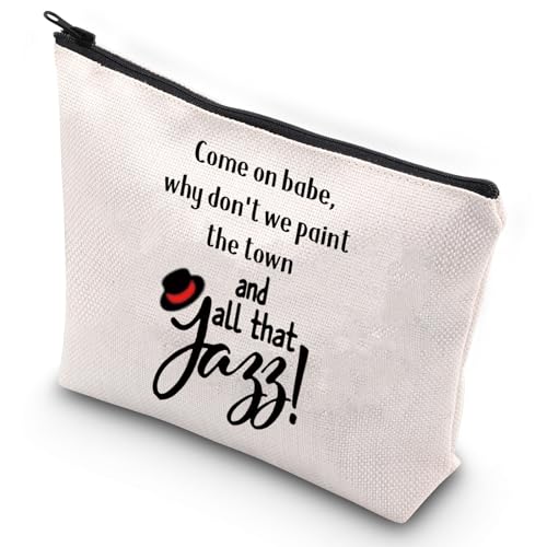 G2TUP Chicago Broadway Musical Cosmetic Bag Musical Theatre Fans Gift And that Jazz Song Lyrics Makeup Bag (that Jazz)