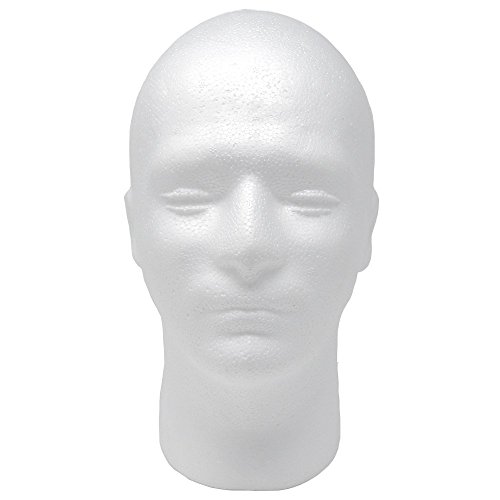 A1 Pacific Inc. Male Styrofoam Foam Mannequin wig Head 11' (1 count)