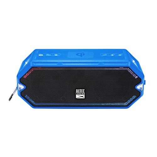 Altec Lansing HydraBlast Wireless Portable Bluetooth Speaker, IP67 Waterproof for Parties, USB C Rechargeable Outdoor Speakers with Built in Phone Charger and LED Lights, 20 Hour Playtime