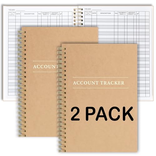 2 Pack Accounting Ledger Books for Home Budget Tracking, Business Bookkeeping - Home Expense Tracking Notebook - Expense Ledger for Small Business Bookkeeping - Bookkeeping Book (100 Pages 2 Pack)