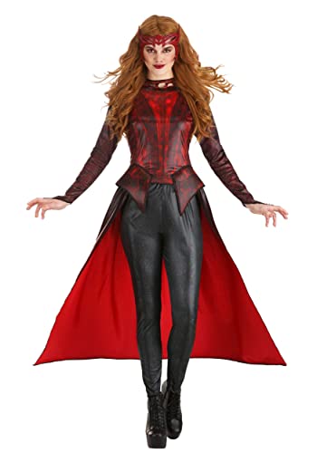 Marvel Jazwares Adult Scarlet Witch Hero Costume, Womens Halloween Costume - Officially Licensed Medium, Red