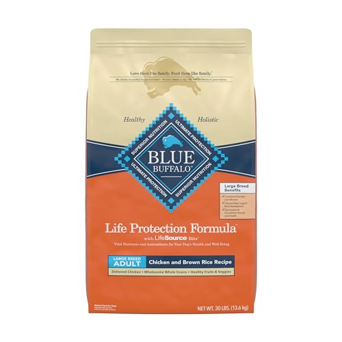 Blue Buffalo Life Protection Formula Natural Adult Large Breed Dry Dog Food, Chicken and Brown Rice 30 lb