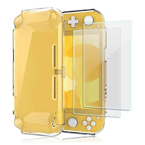 ProCase Protective Case for Nintendo Switch Lite with 2 Pack HD Clear Screen Protectors, Anti-Scratch Grip Case Shock-Absorption Soft TPU Cover for Full Protection and Ergonomic Design -Clear