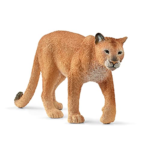 Schleich Wild Life, North American Woodland Wild Animal Toys for Kids, Cougar Toy Figurine, Ages 3+
