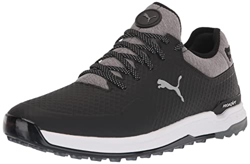 Puma Golf Men's Proadapt Alphacat Golf Shoe, Puma Black/Puma Silver/Quiet Shade, 10.5