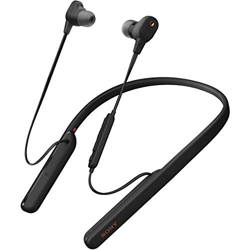 Sony WI-1000XM2 Industry Leading Noise Canceling Wireless Behind-Neck in Ear Headset/Headphones with mic for phone call with Alexa Voice Control, Black