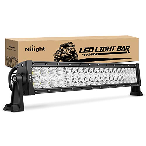 Nilight - 70003C-A 22' 120w LED Light Bar Flood Spot Combo Work Light Driving Lights Fog Lamp Offroad Lighting for SUV Ute ATV Truck 4x4 Boat,2 Years Warranty