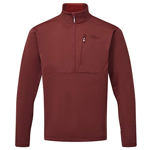 RAB Men's Geon Pull-On Casual Lightweight Fleece Sweatshirt - Oxblood Red/Ascent Red Marl - X-Large