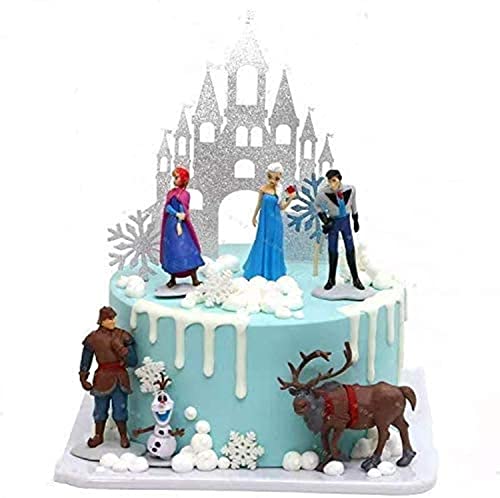 Frozen cake topper Figures Set 6Pcs Frozen cake decorations for Frozen party supplier birthday