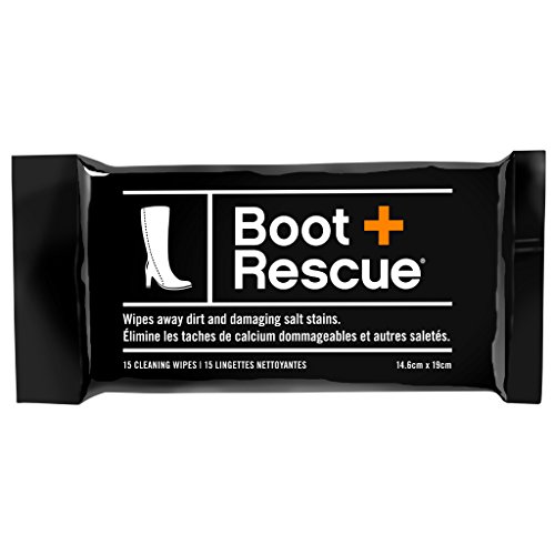 Boot Rescue All-Natural Cleaning Wipes. Remove Dirt & Damaging Salt Stains from Leather & Suede Shoes & Boots. Re-sealable Pack of 15 Wipes.