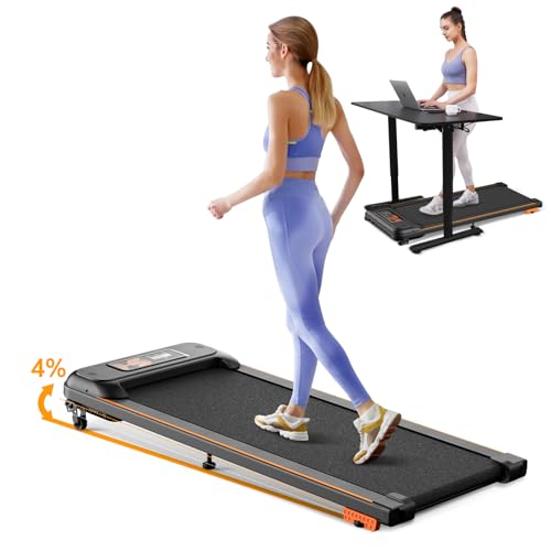 Walking Pad with Incline, Under Desk Treadmill, Portable Treadmills for Home/Office, 2.5HP Walking Jogging Running Machine with LED Display, Remote Control/App Control