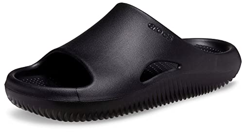 Crocs Unisex Mellow Slides Sandal, Black, Numeric_7 US Men