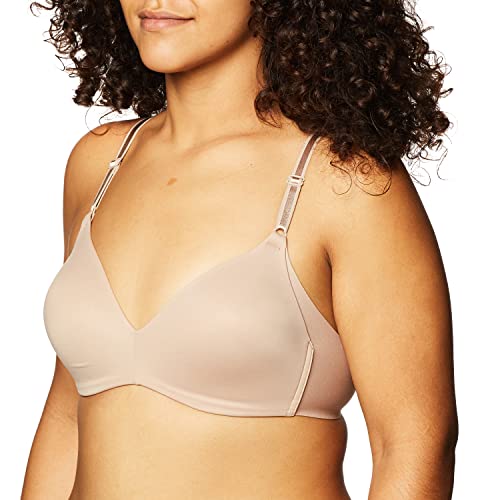 Warner's Women's No Side Effects Underarm-Smoothing Comfort Wireless Lightly Lined T-Shirt Bra 1056, Toasted Almond, 38B