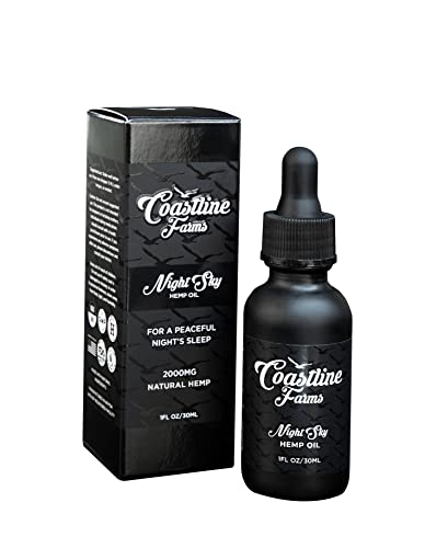 Coastline Farms Night Sky Hemp Oil - For a Peaceful Night's Sleep 1 Fl Oz (Pack of 1)