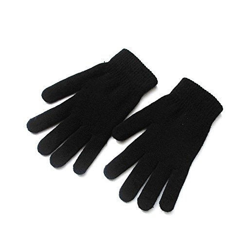 Geicyjiecy Mellons Winter Magic Gloves Warm Strecty Knit Gloves For Men Women, Black, One Size