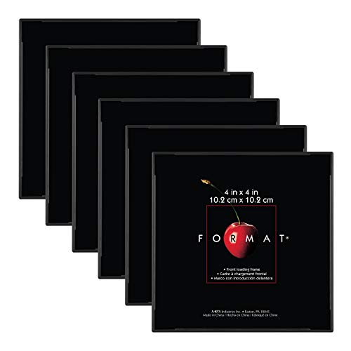MCS Format Picture Frames, Gallery Wall Frames, Black, 4 x 4, 6-Pack
