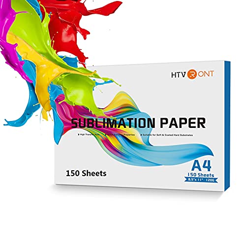 HTVRONT Sublimation Paper 8.5 x 11 inches - 150 Sheets Sublimation Paper Compatible with Inkjet Printer 120gsm…