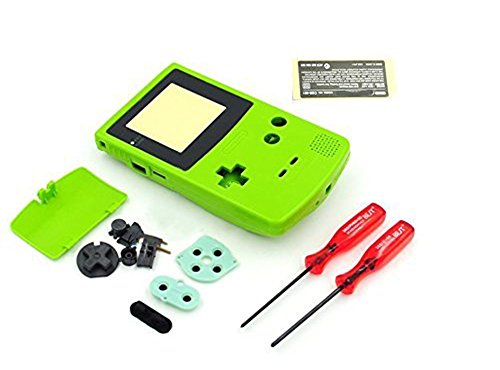 Ambertown Replacement Full Housing Shell Case Cover for Nintendo Gameboy Color GBC (Lime Green)