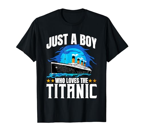 Ship Boys Who Just Love The RMS Titanic Christmas Pajama Boy T-Shirt