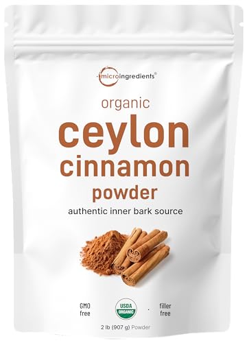 Organic Ceylon Cinnamon Powder, 2lbs | Premium Sri Lanka Cinnamon for Spice & Seasoning | Great for Baking, Cooking & Drinks | Additive Free, Non-GMO, Bulk Supply