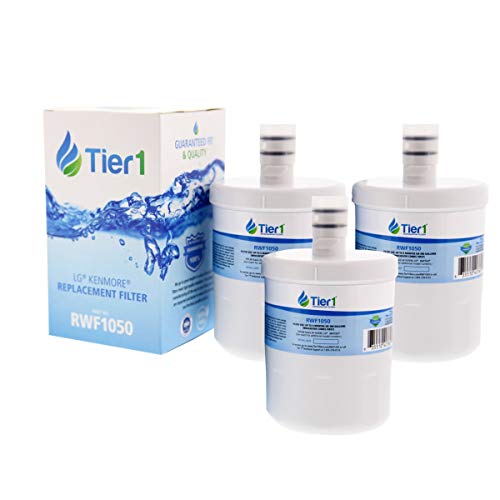 Tier1 5231JA2002A Refrigerator Water Filter 3-pk | Replacement for LG LT500P, GEN11042FR-08, ADQ72910902, ADQ72910907, ADQ72910901, WD-F05, SP-LE500, RWF0100A, RWF1050, Kenmore 9890, Fridge Filter