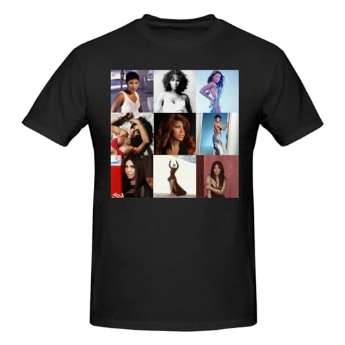 Toni Music Braxton Shirt Men's Breathable Comfy Cotton Short Sleeve Tshirts Novelty Printed Crew Neck Tee Black Medium