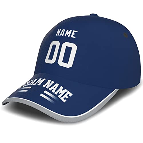 Cap Indianapolis Custom Any Name and Number Hat for Men Women Youth Personalized Gifts Blue & White