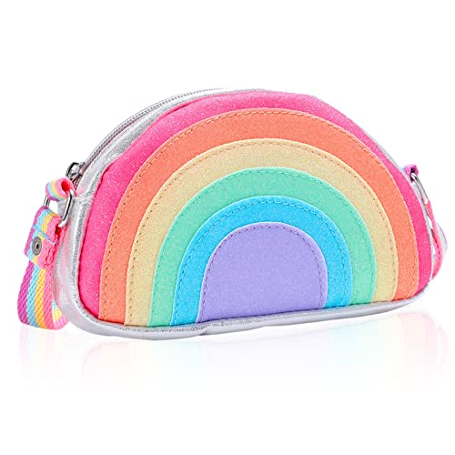 PinkSheep Rainbow Purse Girls Purse Toddler Purse Kids Purse Girls Purse for Little Girls Kids Wallet Shoulder Bag for Girls