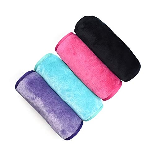 Makeup Remover Cloths 4 Count: Microfiber Reusable Fast Drying Washcloth, Face Towels for Women