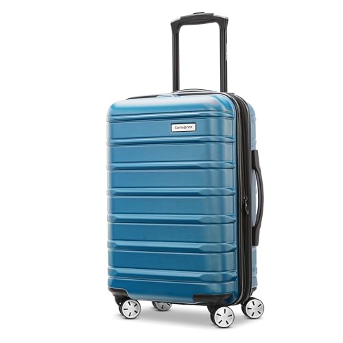 Samsonite Omni 2 Hardside Expandable Luggage with Spinner Wheels, Caribbean Blue, Carry-On 19-Inch