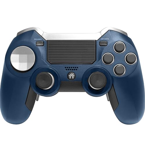 Eagolloar Modded Controller for PS4,Wireless Rapid Fire Scuf PS4 Elite Gaming Controller with Trigger Stops and Back Paddles for Remapping Buttons