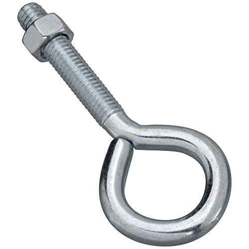 National Hardware N347-252 2160 Eye Bolt in Zinc plated, 10 pack,3/8' x 4'