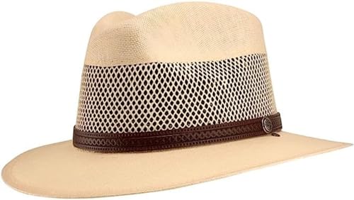 American Hat Makers Fedora Hat – Straw Hats for Men & Women – Trendy Sun Hat Cream