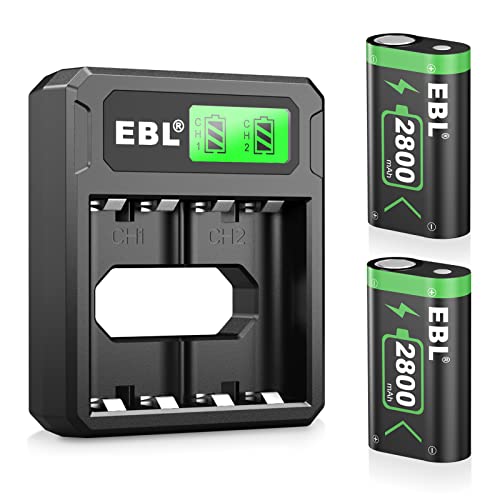 EBL Controller Rechargeable Battery Packs Compatible for Xbox One/Xbox Series X|S, 2×2800mAh Xbox One Controller Battery Packs for Xbox One/One S/One X/One Elite