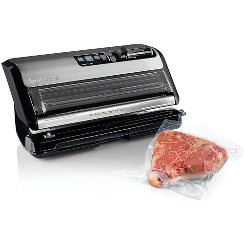 FoodSaver FM5200 2-in-1 Automatic Vacuum Sealer Machine with Express Bag Maker with Handheld Vacuum Sealer for Airtight Food Storage, Dark Silver