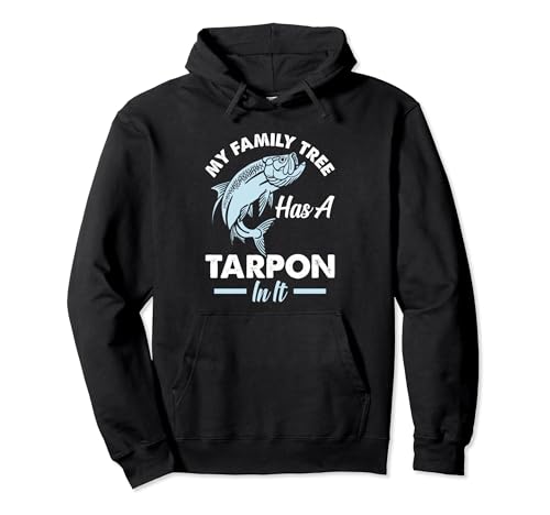 Tarpon Fisherman Fishing Lure Rod and Reel Tarpon Fishing Pullover Hoodie