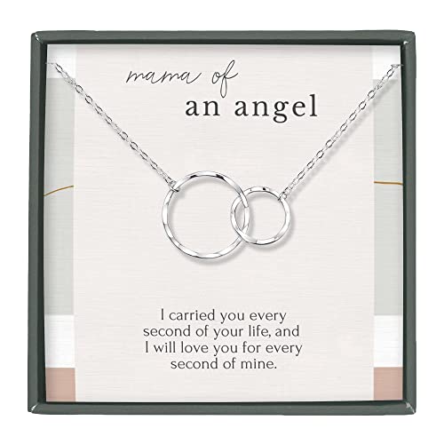 Miscarriage Memorial Necklace Jewelry Gifts for mothers Loss of Twins Infant Stillborn Angel Baby Pregnancy Multiple Miscarriage interlocking Circles linked Sympathy Bereavement Remembrance