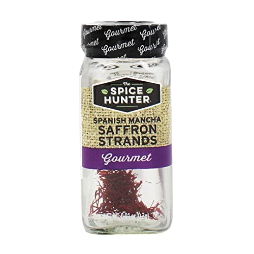The Spice Hunter Saffron Strands, Spanish Mancha, Whole, 0.01-Ounce Jars