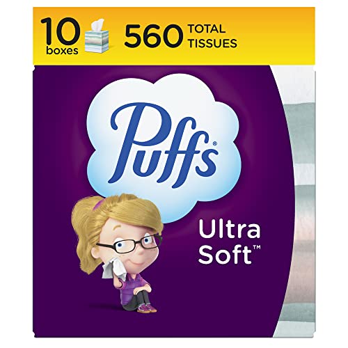 Puffs Ultra Soft Non-Lotion Tissues, 10 Cubes, 56 Tissues Per Box