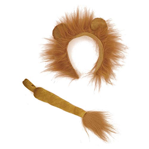 Lion Ears and Tail Set -Lion Cosplay Accessories-Lion Ears Headband and Tail