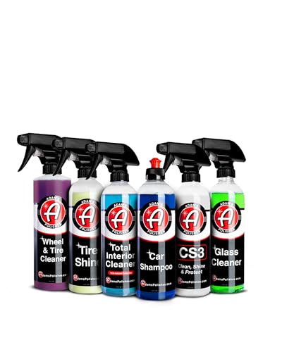 Adam's Polishes Arsenal Builder Car Cleaning Kit (6 Item) - Our Best Value Car Detailing Kit | Car Shampoo Wash Soap, Wheel & Tire Cleaner, Total Interior Cleaner, Glass Cleaner, Tire Shine, CS3