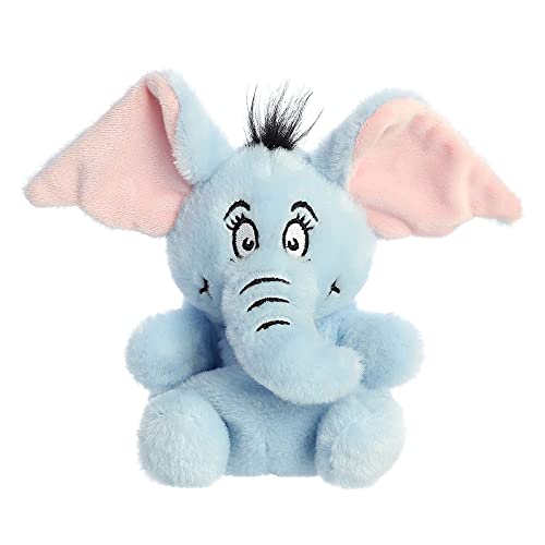 Aurora Whimsical Dr. Seuss Palm Pals Horton Stuffed Animal - Magical Storytelling - Literary Inspiration - Blue 5 Inches