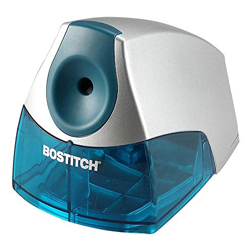 Bostitch Office Personal Electric Pencil Sharpener, Powerful Stall-Free Motor, High Capacity Shavings Tray, Blue