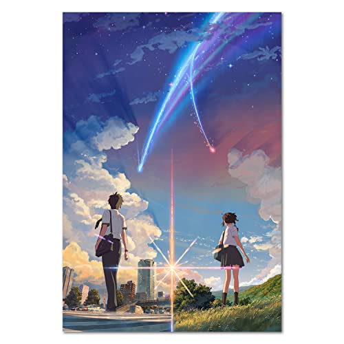 Your Name Anime Poster | Kimi no na wa | Taki and Mitsuha Key Art | Unframed Version (11x17)