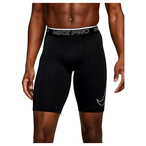 Nike Pro Dri-FIT Men's Long Shorts, L, Black/White