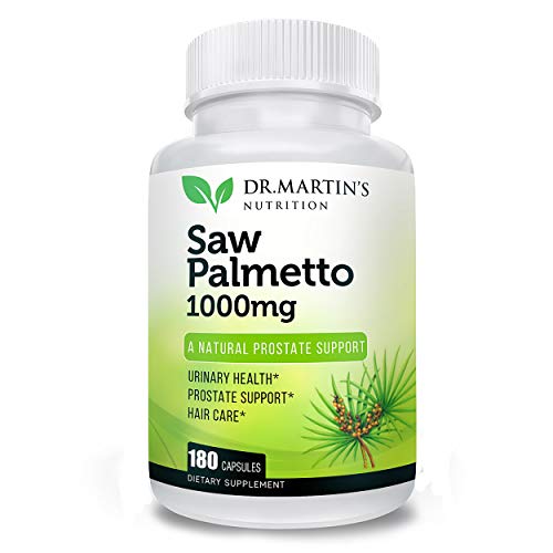 USA Grown Saw Palmetto | 180 Capsules Prostate Health Supplement | Hair Growth for Men & Women | Support to Help Maintain Normal Urination Frequency & Natural DHT Blocker to Help Prevent Hair Loss