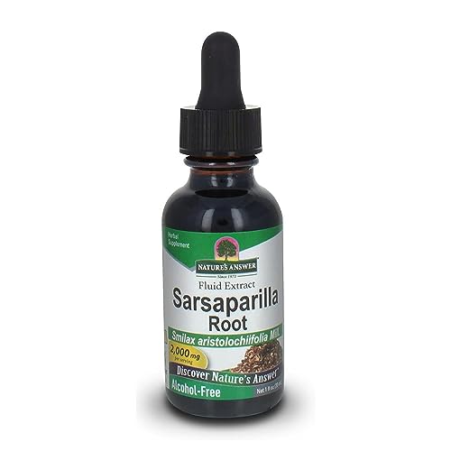 Nature's Answer Alcohol-Free Sarsaparilla Root Liquid , 1-Fluid Ounce | Natural Cleanser & Detoxifier
